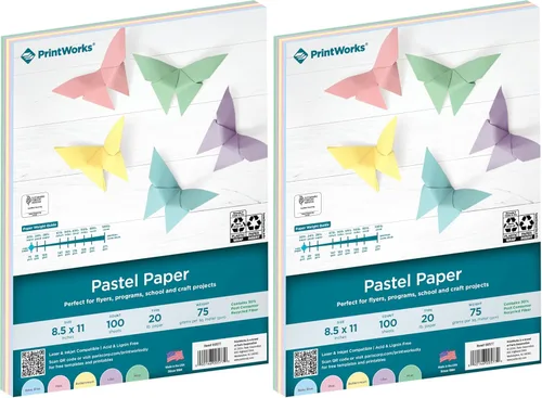 Miniatura 14 de PrintWorks Cartulina brillante de 8.5 x 11 pulgadas, 50 hojas, 5 colores primarios surtidos, ideal para proyectos escolares y artesanales, 65 lb/176