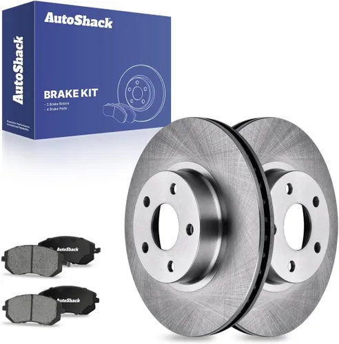 AutoShack 10.91" (277 mm) Rotores de freno ventilados delanteros + pastillas de freno cerámicas de reemplazo para 2002-2010 Subaru Impreza 2003-2005