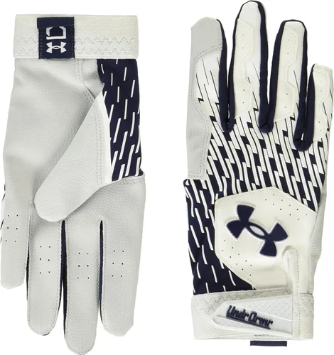 Miniatura 6 de Under Armour Guantes de béisbol Clean Up para hombre (100) blanco / plata metálica / plata metálica