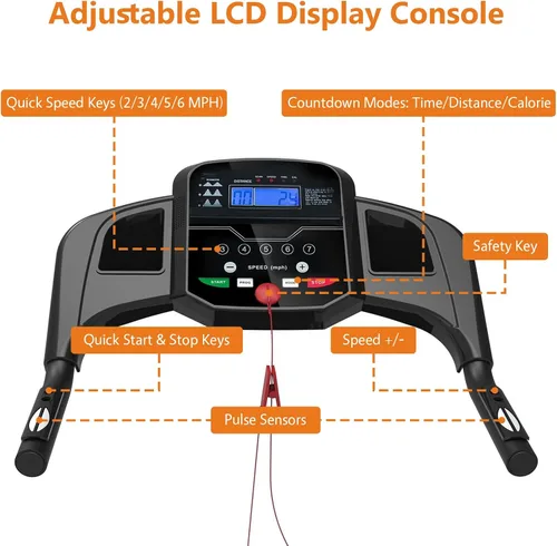 Miniatura 2 de Yangming Caminadora plegable 2 en 1, caminadora de 3.5 HP para debajo del escritorio, sin instalación, cinta de correr plegable compacta