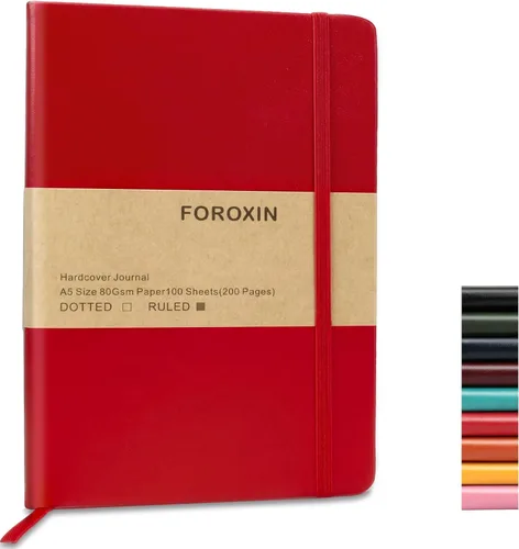 Miniatura 33 de Cuaderno de diario en blanco, negro, 160 páginas, tamaño mediano de 8.3 x 5.7 pulgadas, papel grueso de 3.53 oz/m², tapa dura