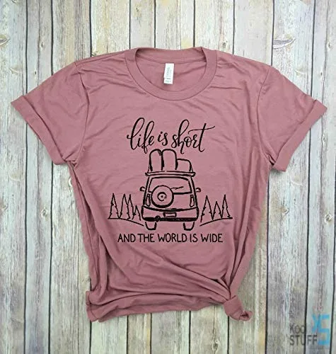 Miniatura 2 de Life is Short and the World is Wide - Camping Shirt, Adventure Awaits, Adventure Shirt, The Mountains are Calling, Travel Shirt, The Beach is