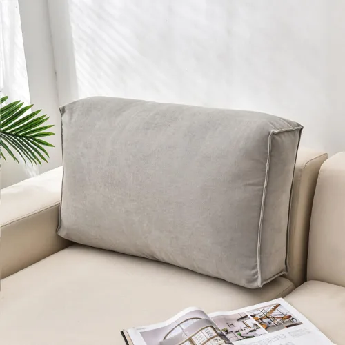Almohadas para cabecero, almohada de lectura, cojín grande para cabecero, respaldo de cama, soporte de posicionamiento con funda extraíble Gris claro