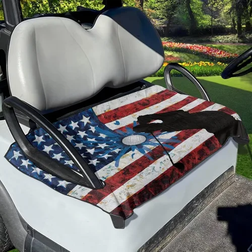 Miniatura 37 de Suobstales Fundas de Asiento para Carrito de Golf/Toalla de Asiento, Almohadillas de Asiento Transpirables para Carrito de Golf, Manta para Club