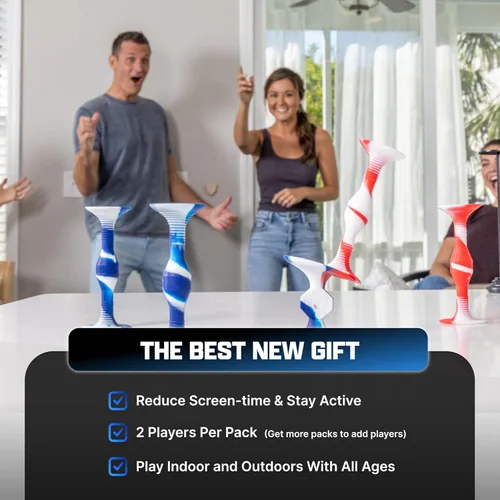 Miniatura 8 de Popdarts - Juego de lanzamiento de ventosas para interiores y exteriores con marcador de objetivo Rizzle – Competencia con un pop, paquete