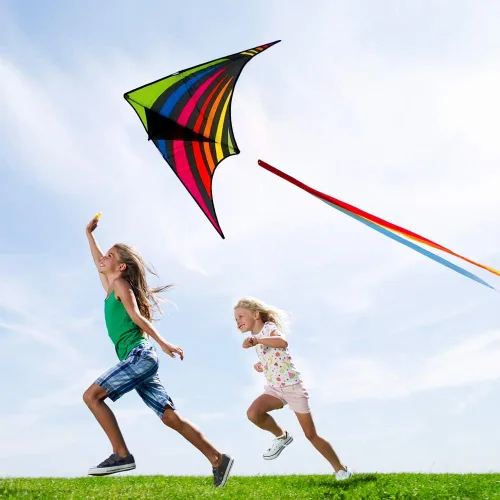 Miniatura 6 de Mint's Colorful Life - Cometa Delta para niños y adultos, cometa extremadamente fácil de volar, las mejores cometas para principiantes