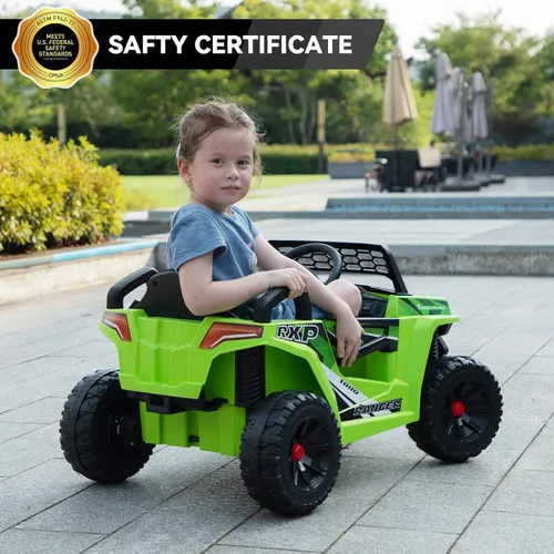 Miniatura 7 de TOBBI - Auto de juguete de 12V para paseo infantil, camión eléctrico todo terreno para niños, vehículo de 4 ruedas con batería, 2 motores duales