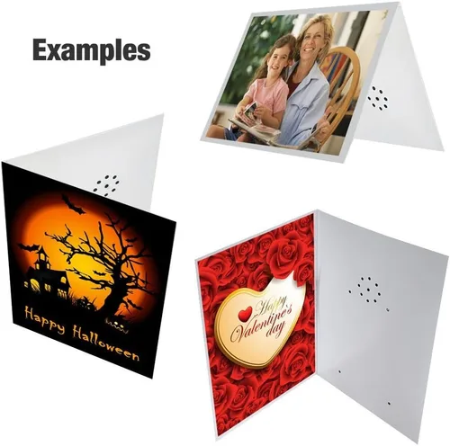 Miniatura 7 de Talking Products Tarjeta de felicitación parlante grabable por voz, grabación de 40 segundos con baterías reemplazables, graba y envía un mensaje