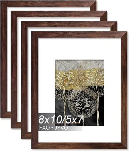Miniatura 9 de Fxojyvo Marco de Fotos de 4x6, Muestra Foto de 3.5x5 con Paspartú o 4 x 6 Sin Paspartú, Liviano y de Alta Transparencia Marco de 4 por 6 para Pared