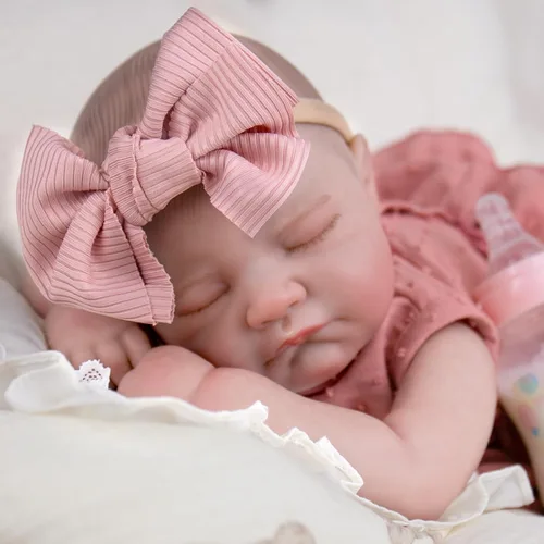 Miniatura 2 de UOFTKIZ Muñecas realistas de bebé Reborn – Muñeca de bebé real de 20 pulgadas, recién nacida realista con cuerpo de tela y accesorios