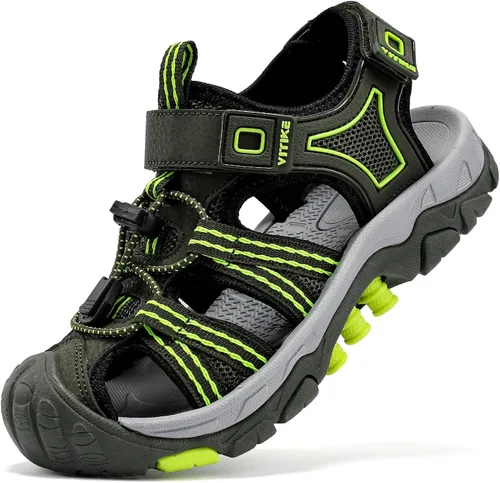 JMFCHI FASHION Sandalias deportivas para niños, sandalias para exteriores, senderismo, atléticas, puntera cerrada, sandalias de playa para niñas,