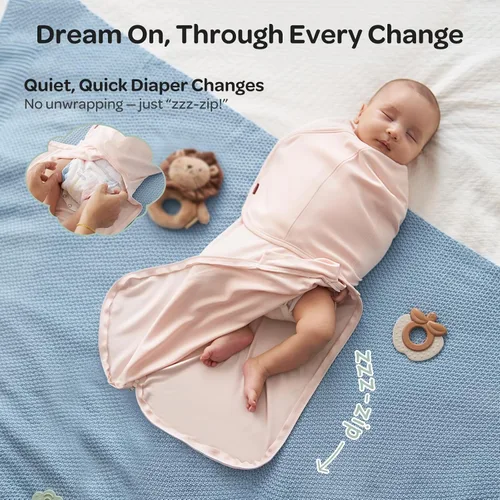 Miniatura 5 de Momcozy Pañales para recién nacidos, con cierre silencioso, adecuado para bebés de 0 a 3 meses, saco de dormir apto para recién nacidos, reduce
