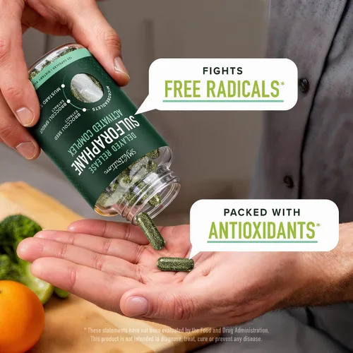 Miniatura 7 de Suplemento de sulforafano de 50 mg de brotes de brócoli Activación NRF2, salud celular y apoyo inmunológico Glucorafanina, mirosinasa
