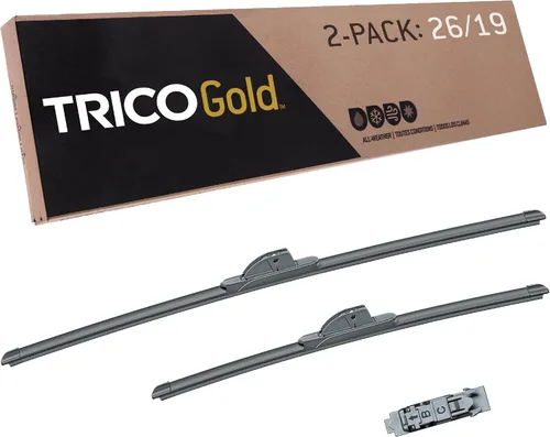 Miniatura 76 de TRICO Gold 21" + 19" Juego de 2 limpiaparabrisas de repuesto automotriz de primera calidad, limpiaparabrisas de haz para lado del pasajero