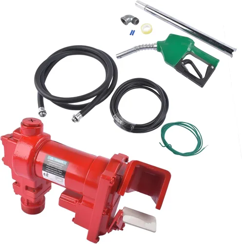 Miniatura 6 de Bomba de transferencia de combustible de 15GPM 12 V CC, fusible de 50 amperios con kit de boquilla, para gas, diésel, queroseno, bomba eléctrica