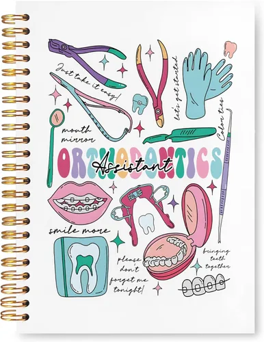 Miniatura 14 de Cuaderno de regalos para dentistas, asistente de higienista dental, regalos de oficina para mujeres, cuaderno de tapa dura en espiral de 5.5 x 8.3