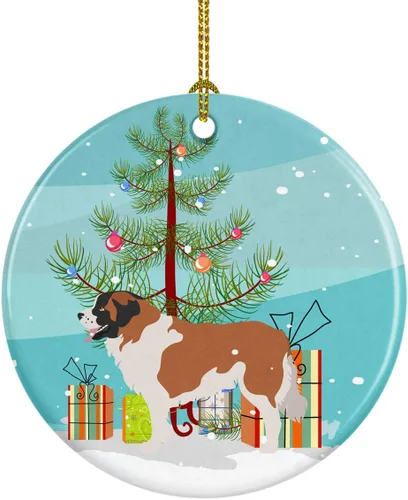 Miniatura 46 de Caroline's Treasures American Toy Fox Terrier - Adorno de cerámica de Navidad para colgar en el árbol de Navidad, decoración para el hogar, Navidad