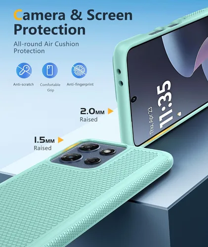 Miniatura 434 de FNTCASE Funda para iPhone 17 Pro: Fundas delgadas translúcidas de color azul claro compatibles con MagSafe, protección completa de la cámara