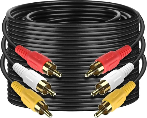 Miniatura 11 de Cable de Audio y Vídeo 3 RCA Compuesto Macho a Macho para DVD (1.83 m) para Televisión
