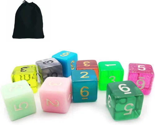 Miniatura 7 de Bescon - Juego grande de dados poliédricos aleatorios, juego de dados DND de tamaño estándar, 100 unidades en una variedad de colores y efectos