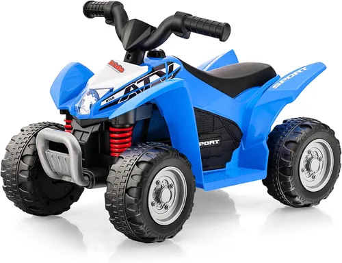 OLAKIDS Cuatrimoto para niños, vehículo eléctrico de 6 V para niños pequeños, coche de juguete motorizado de 4 ruedas con batería para niños y niñas
