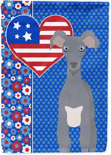 Miniatura 195 de Caroline's Treasures WDK5119GF - Bandera de jardín americana de Airedale Terrier de Estados Unidos, color negro y tostado, bandera decorativa