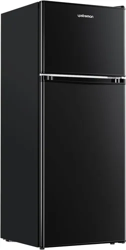 Miniatura 11 de Upstreman Mini refrigerador de 3.1 pies cúbicos con congelador, refrigerador pequeño de doble puerta, termostato ajustable, mini refrigerador