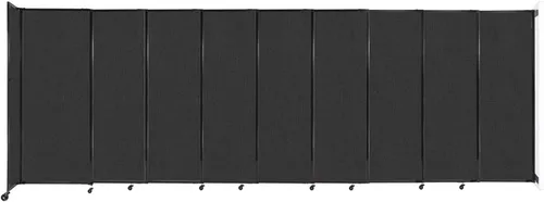 Miniatura 98 de Divisor de habitación de pared recta deslizante montado en la pared Anchos ajustables Ruedas de bloqueo Separador de habitación Paneles