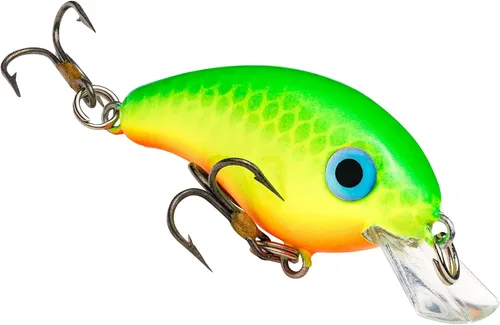 Miniatura 9 de Strike King Señuelo de pesca Bitsy Pond Minnow Crankbait, 3/32 oz, irresistible para los peces Chartreuse con espalda negra