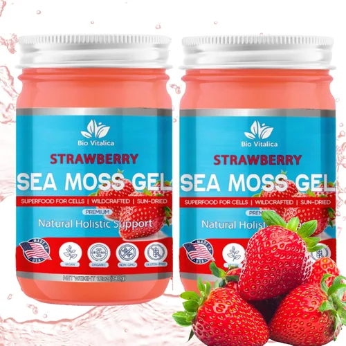 Miniatura 14 de BioVitalica - Gel orgánico de musgo marino irlandés de 12 onzas, fabricado en Estados Unidos, Dr.Sebi Wildcrafted Seamoss - Superalimento vegano