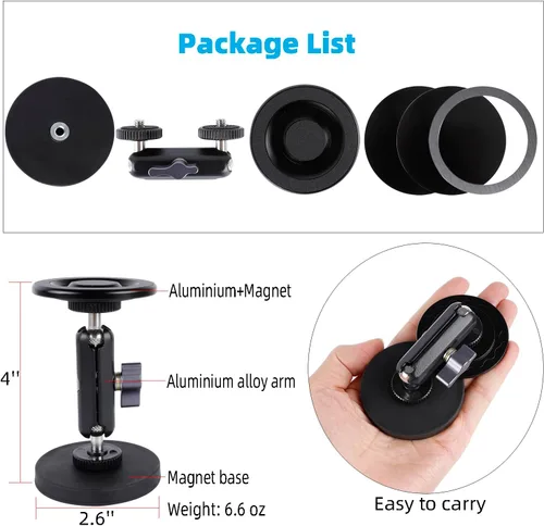 Miniatura 6 de Soporte magnético para teléfono MagSafe, soporte magnético dual para teléfono para gimnasio fijado a superficie de metal, compatible con iPhone 16