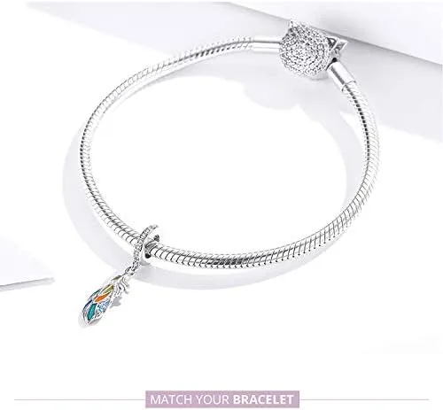Miniatura 7 de Eternalll Jewellery - Abalorio original de plata de ley 925 con circonita cúbica, diseño de huella de perro
