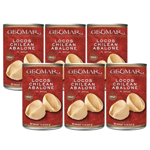 Miniatura 8 de GEOMAR Locos (Abalón chileno) en salmuera - Atrapados a mano por buzos - Delicia nutritiva de mariscos - Alto en proteínas y listo para comer - 3