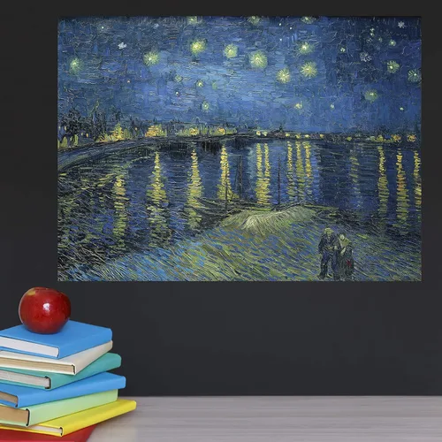 Miniatura 5 de Vincent Van Gogh - La noche estrellada 1889 y la noche estrellada sobre el ródano por Vincent Van Gogh - Póster impreso (laminado, 18 x 24 pulgadas)