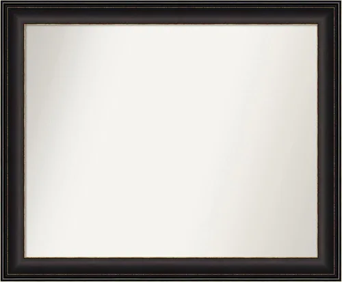 Miniatura 61 de Amanti Art Espejo de baño de bronce para sobre el fregadero, 24 x 24 pulgadas, espejo cuadrado de bronce Lara para tocador, marco de madera