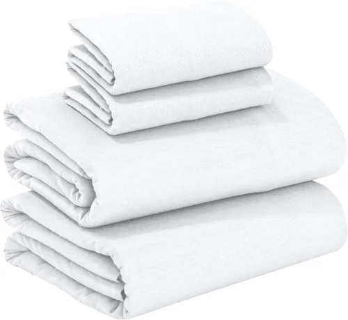 Miniatura 28 de RUVANTI Juego de sábanas de franela 100% algodón tamaño matrimonial - 4 piezas, cálidas, suaves y transpirables, con bolsillo profundo, ropa de cama