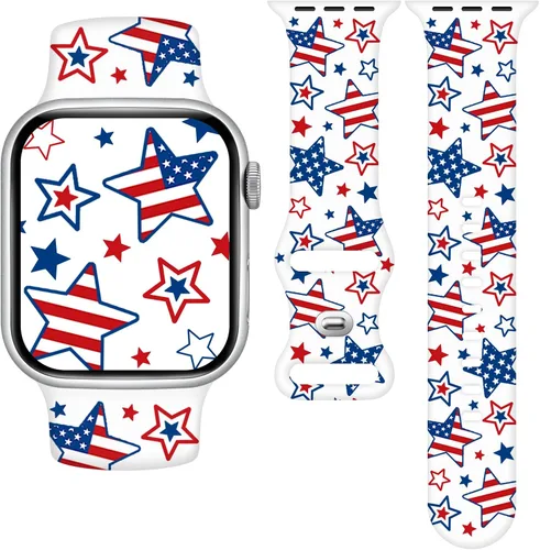 Miniatura 17 de Correa de reloj Holidays compatible con Apple Watch Series 11 10 9 8 7 6 5 4 3 Ultra SE para mujeres y hombres, correa de calabaza de silicona suave