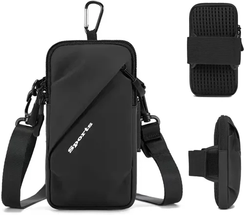 Miniatura 11 de Bandas para el brazo para teléfono, pequeña bolsa cruzada con correa para el brazo, se adapta a iPhone y todos los teléfonos celulares, uso para Azul