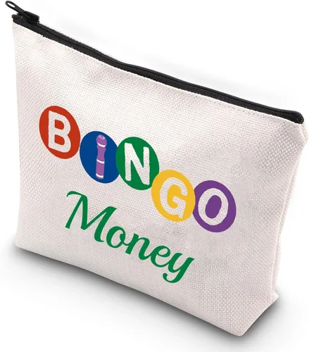 G2TUP Divertido Bingo Juego Amante Regalo Dinero Cremallera Bolsa Casino Juego Neceser Bolsa de dinero de bingo