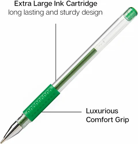 Miniatura 3 de KINGART Brillo de agarre suave, cartucho de tinta de 0.098 pulgadas, juego de 80 bolígrafos de gel de colores únicos, surtido de 80 piezas