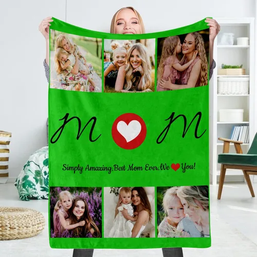 Miniatura 10 de EAQ Manta personalizada con collage de imágenes, es una manta personalizada para niños, adultos, familia, recuerdo, regalo