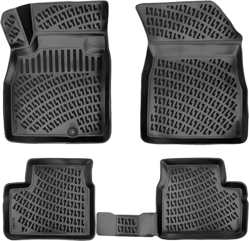 Alfombrillas de piso para Nissan March 2010-2015 | Cobertura completa para todo tipo de clima, duradero, antideslizante, impermeable, corte láser 3D