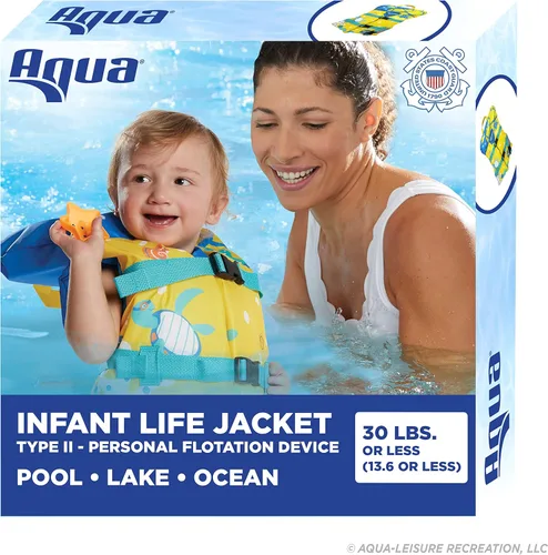 Miniatura 9 de Aqua Oceans 7 Life Jacket for Kids - US Coast Guard Approved Life Vest for Infant, Child & Youth Boys and Girls, Open-Side PFD for Boating, Swimming