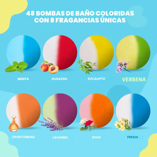 Miniatura 3 de 48 piezas de bombas de baño para niños con juguete en el interior, baño de burbujas orgánico y colorido para niños seguro, mejor set de regalo
