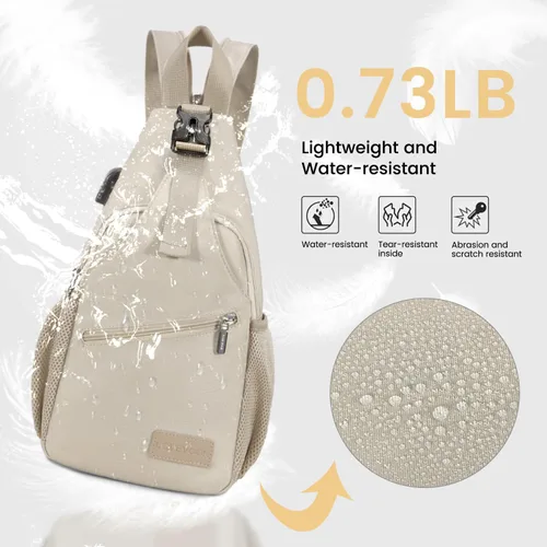 Miniatura 4 de LOVEVOOK - Mochila de bandolera para mujeres, casual, de nylon, para viajes, al hombro, mochila de senderismo Casual Daypack, Nylon, Travel