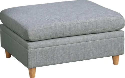 Miniatura 7 de Muebles de sala de estar, juego de sofá modular de 5 piezas, sofá de tela Dorris gris claro, 2 cuñas de esquina, 1 silla sin brazos y 2 otomanas