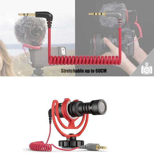 Miniatura 2 de Cable adaptador TRS a TRRS de 0.138 in, cable de conexión de micrófono Lavalier para Rode SC7, cable de micrófono inalámbrico GO, cables