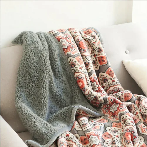 Miniatura 3 de UKELER Manta de franela Sherpa de 80 x 60 pulgadas, bonito diseño floral, manta de franela de felpa suave para cama, sofá, oficina, campamento