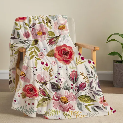 Miniatura 15 de Tupmnbry Manta floral de margaritas y girasoles, manta de franela súper suave, manta de cama ligera y esponjosa para cama, sofá y viajes, 50 x 60