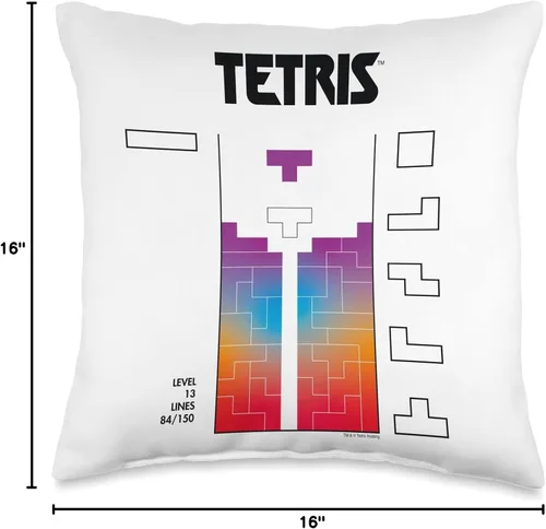 Miniatura 4 de Tetris Color Fade Game Art - Almohada de 16 x 16 pulgadas, multicolor